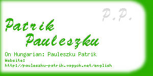 patrik pauleszku business card